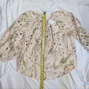 H&M Beige Floral Women's Blouse
